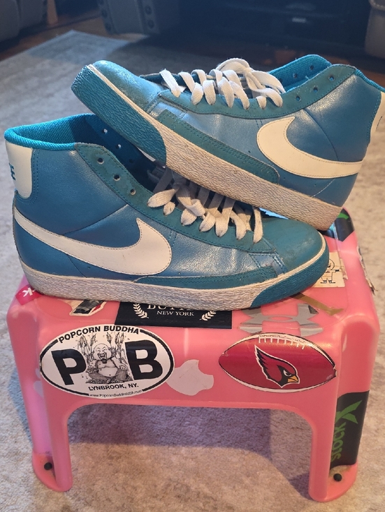 Nike Other - Nike Turquoise and White High-Top Sneakers